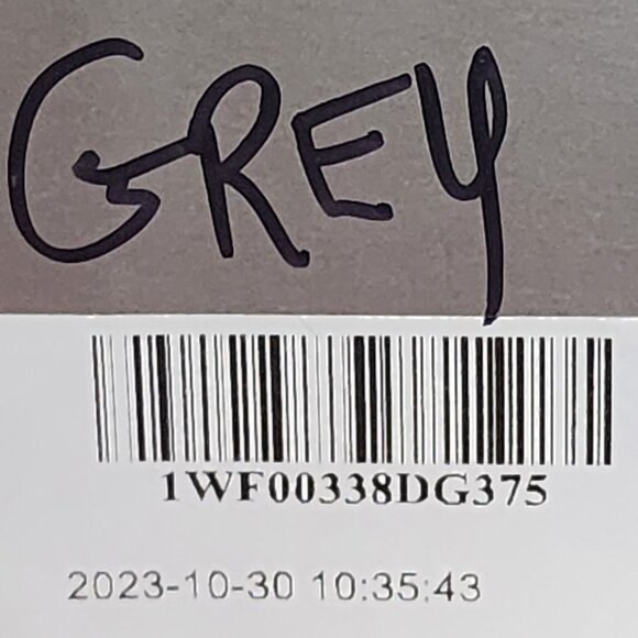 Newbella Grey Mousse Fit Pointed Toe Square Heel Gold Tone Chain Dress Mule 7.5 - Picture 13 of 16